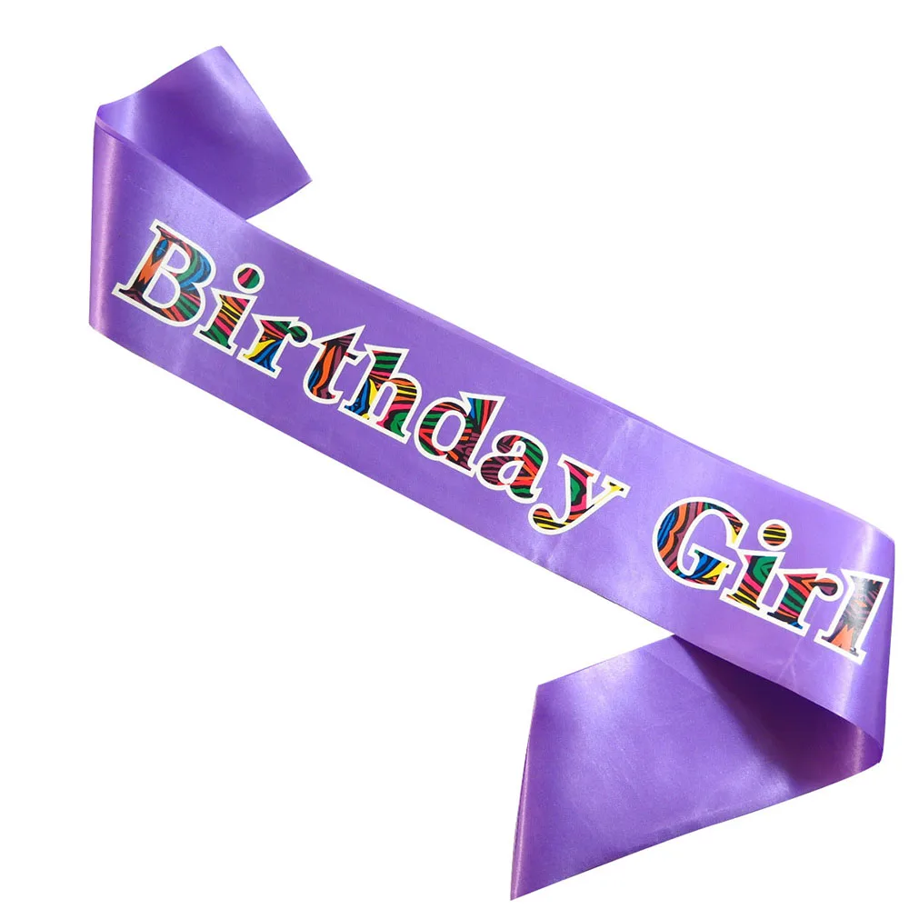 3 шт. светильник на день рождения из фиолетовой атласной ткани для принцессы