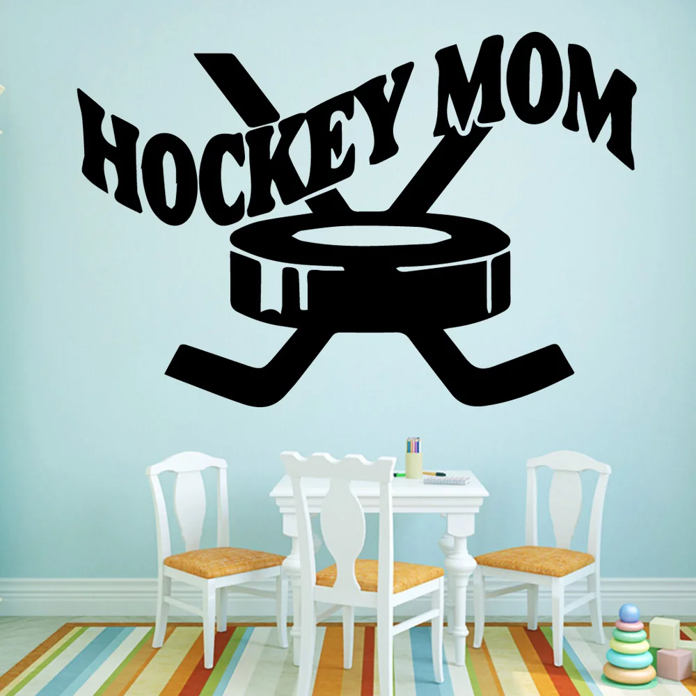 Горячая Хоккей мама самоклеющиеся виниловые обои для маленьких детей номеров