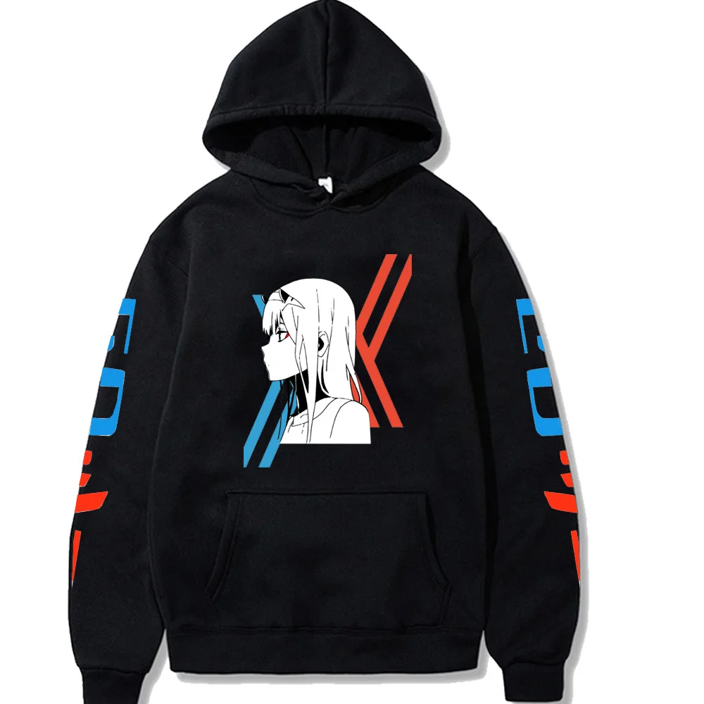 

Zero Two Print Loose Streetwear Long Sleeve Zip Hoodie Korean Fashion Y2k Grunge Clothes Darling In Hoodie Fashion Pullovers Ca