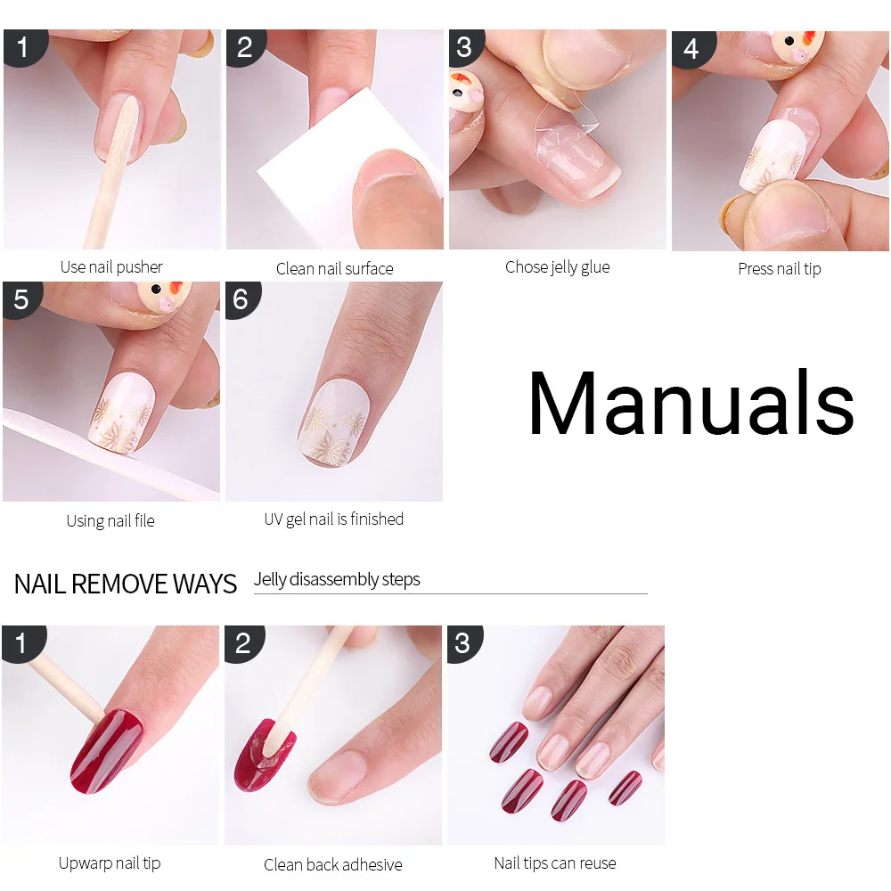 

30pcs False Nail Artificial Tips with Glue for design short Fake Nails False Nail capsule art accessaries Press on Nails