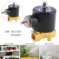 38 inch ac 110v 220v brass electric solenoid valve with two way two position and 1 pipe interface for water oil gas