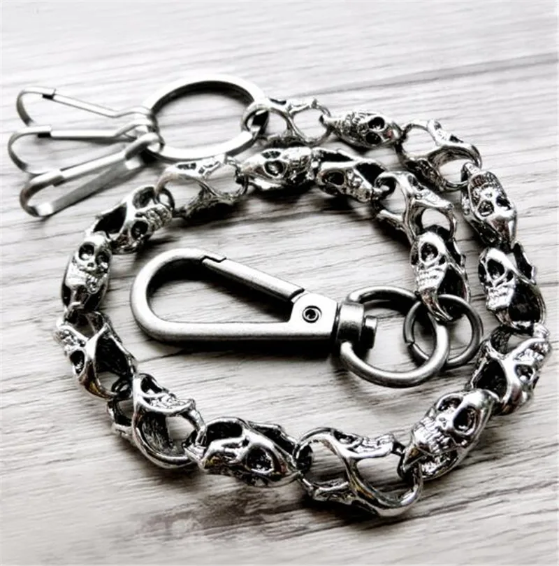 Мужской Короткий держатель для ключей в стиле рок/панк/хип-хоп бумажник с черепом