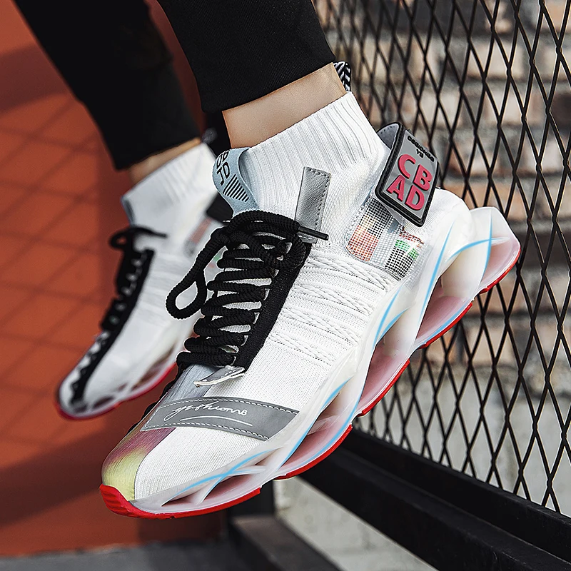 

Blade Bottom Running Shoes Men Sneakers zapatilla hombre High Quality Outdoor Sport Shoes Athletic High top Man Running Sneakers