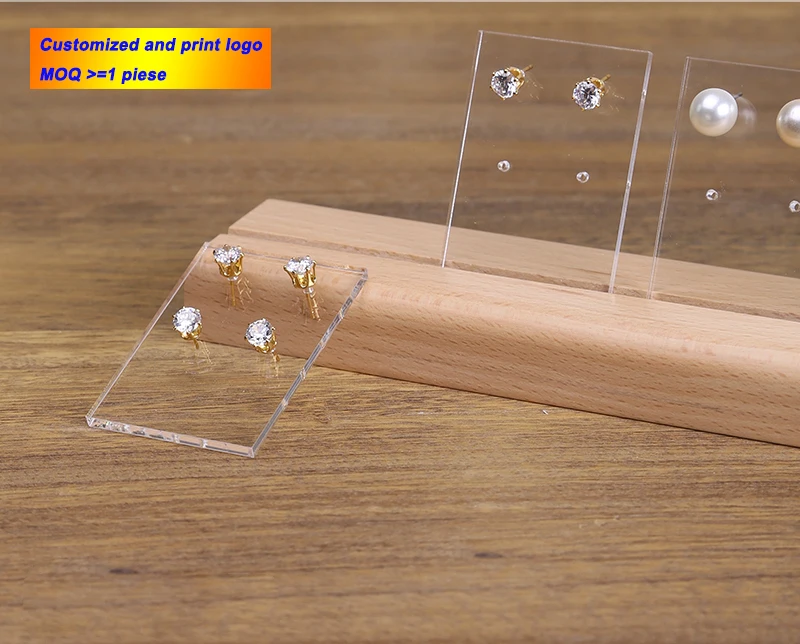 

Wood Acrylic Necklace Hanging Stand Bracelet Holder Earring Organizer Earring Display Case Jewellery Stands