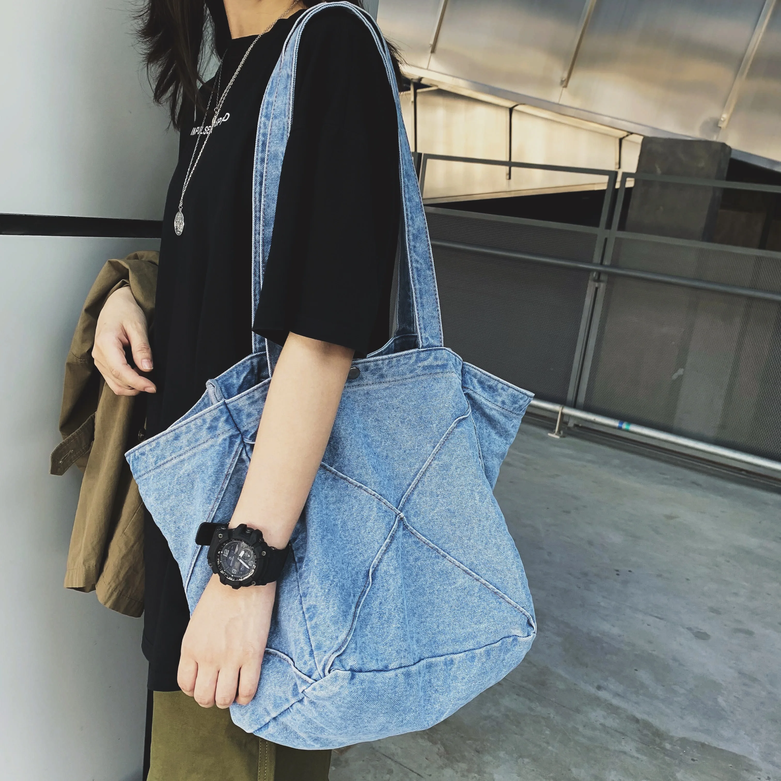 

Denim Shoulder Hand Bag For Woman Shoulder Bag Crossbody Casual Jeans Bags Women Handbags Denim Sac A Main Bolsos