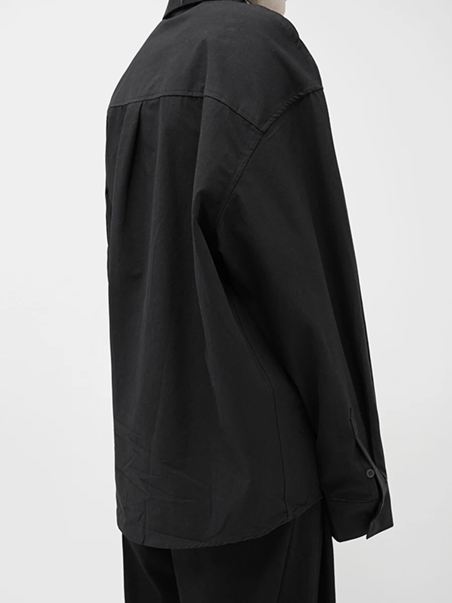 2021 Черная Мужская Дизайнерская рубашка с длинным рукавом Высококачественная для