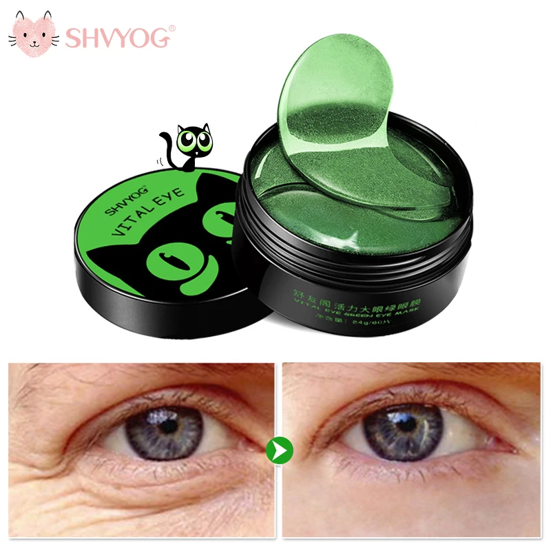 SHVYOG 60pcs Anti Wrinkle Eye Patches Crystal Collagen Remove Dark Circles Hydrogel Under the Eyes Sleep Mask Patch for face | Красота и