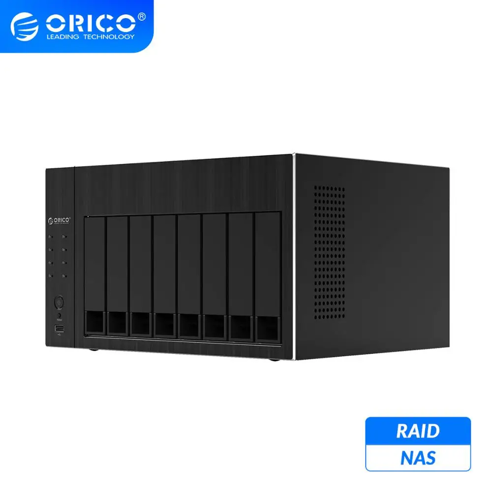 

ORICO OS Series 2.5 3.5'' 8 Bay NAS HDD Docking Station Network Attached Storage with RAID Gen7 USB 3.0 RJ45 SSD Case 96TB