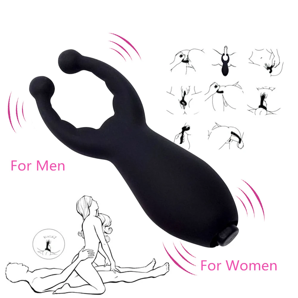 

G Spot Stimulation Vibrator For Men Women Silicone Prostate Massage Vibration Clip Intimate Goods Erotic Sex Toy For Male Female