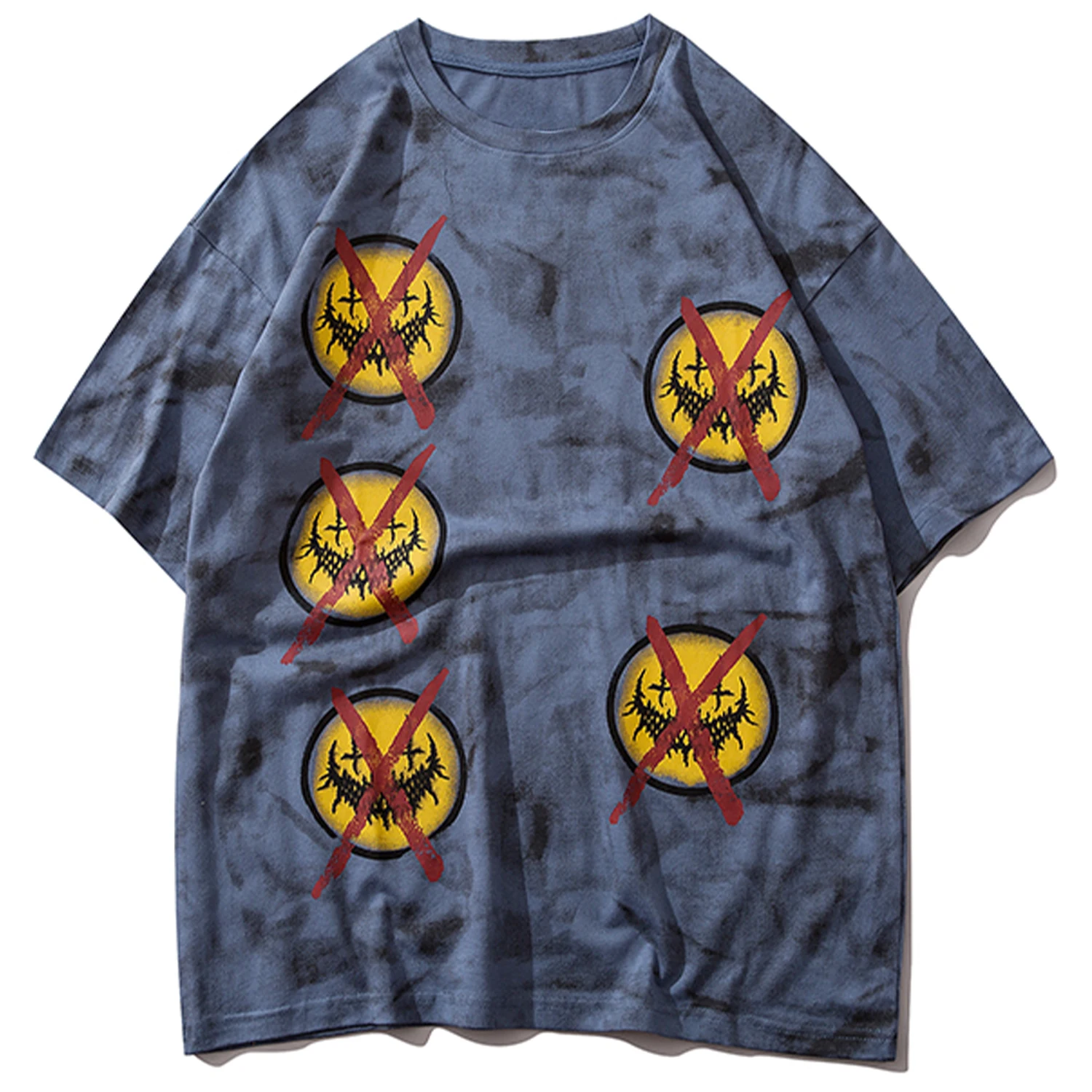 Aelfric Eden Tie Dye Smile Футболка с принтом Мужская модная уличная одежда повседневные