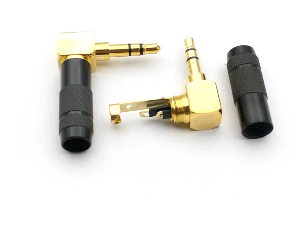 3 5 мм стерео полюс штекер 90 градусов аудио разъем адаптера припоя|Соединители| |