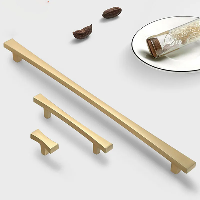 Brushed Gold/Black/Nickel Zinc Alloy Cabinet Handles Wardrob