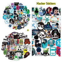 50 100 pcs hacker stickers programming languages internet cybersecurity geek hacker sticker for laptop motorcycle luggage decals