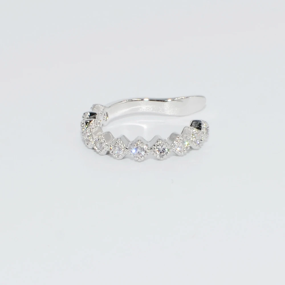 Style3 Silver 1 шт Ушной Хрящ клип Регулируемый Иллюзия искусственный пирсинг для уха серьги кристалл манжета для уха со звездой без отверстия не пирсинг CZ ювелирные изделия для тела - Окраска металла: Style3 Silver