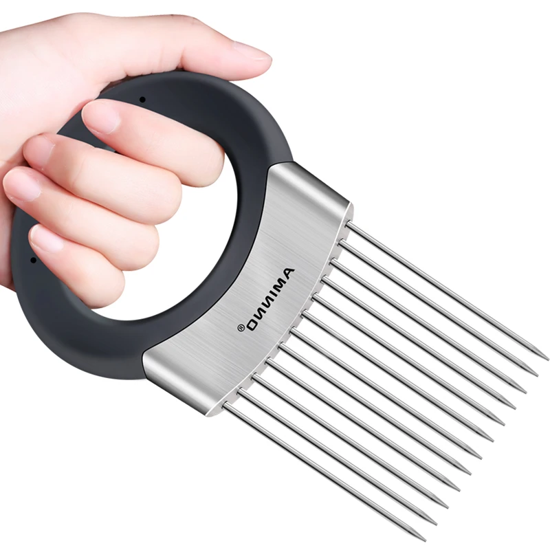 AMINNO вилка для лука держатель из нержавеющей стали томатная овощерезка