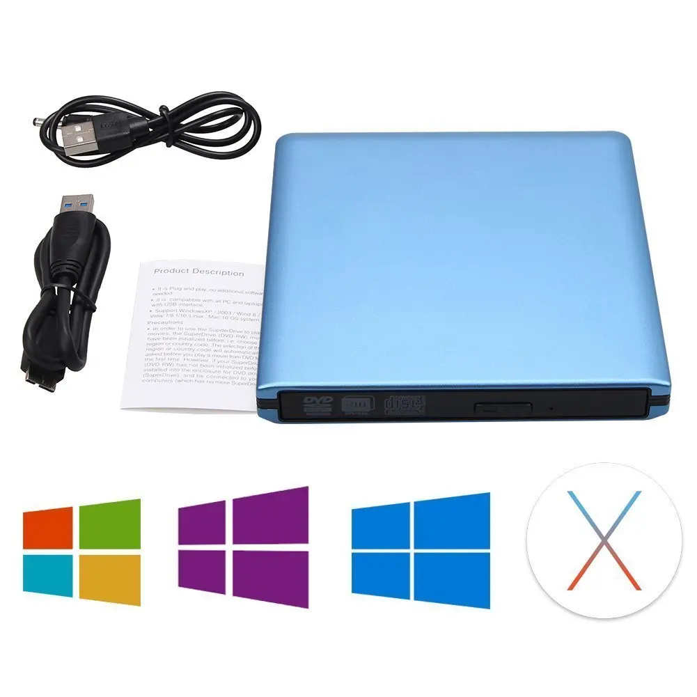 USB 3,0 DVD горелки DVD rom плеер Внешний Оптический привод CD/DVD RW Писатель рекордер портативный привод для ноутбука компьютера Mac pc