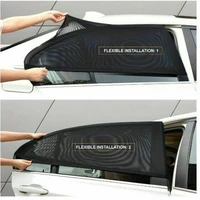 2pcs universal 9045cm car side window sunshade protects darkening vehicles sun shade cover suv proof curtain mesh adjustable