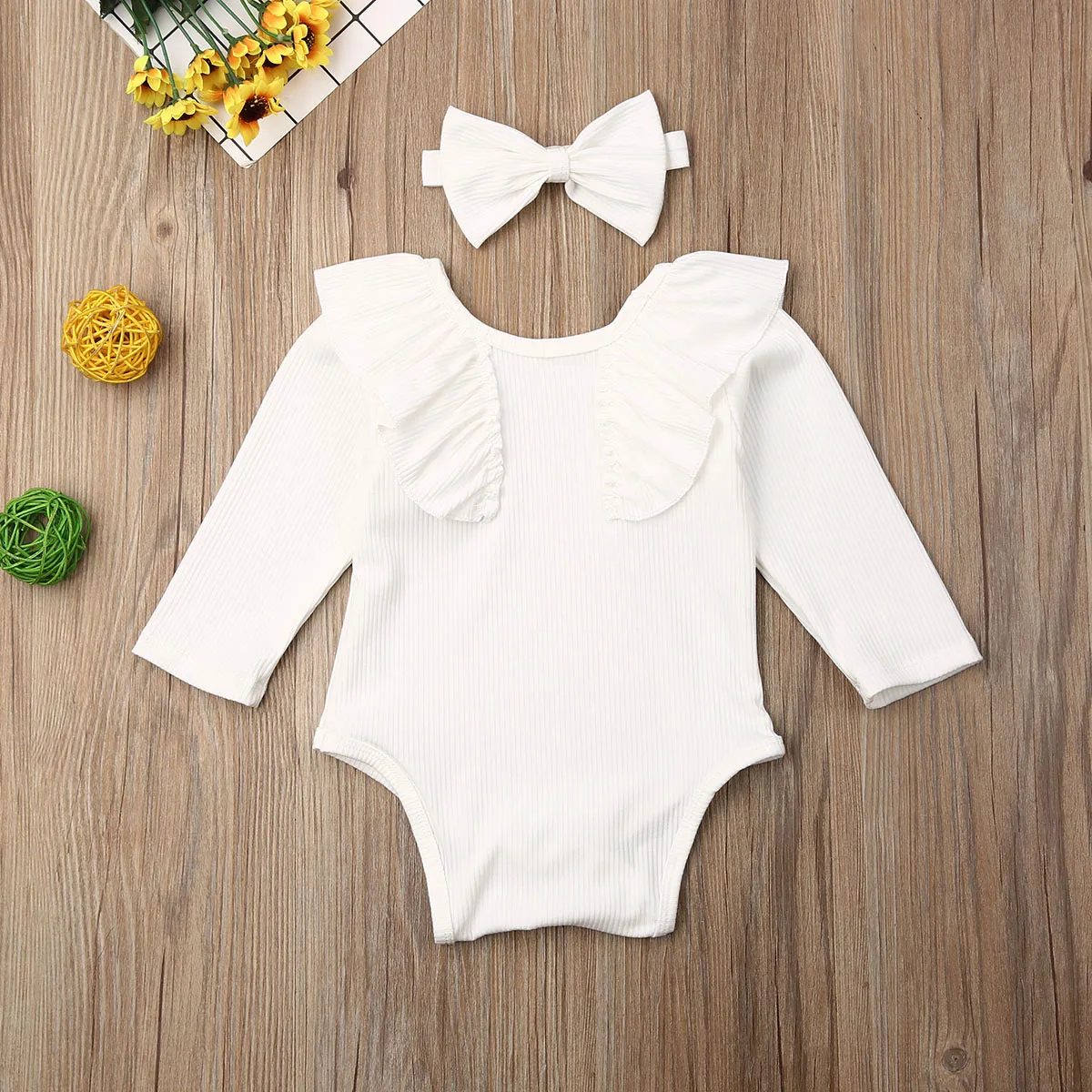 Новый комплект осенней одежды для маленьких девочек из 2 предметов однотонный