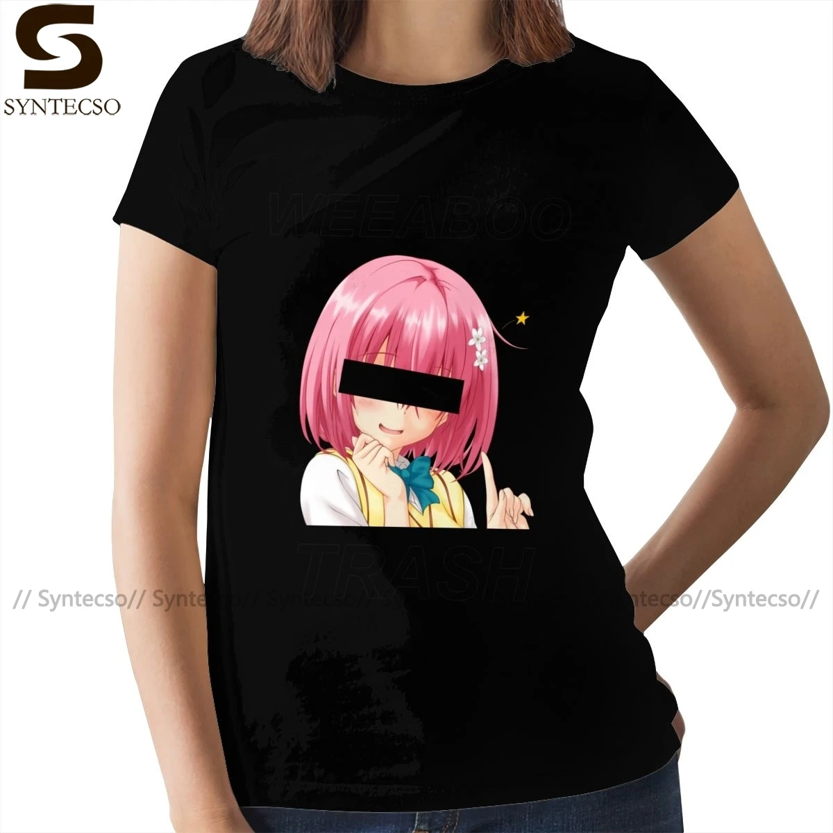 Футболка женская с японским аниме принтом простая тенниска круглым вырезом