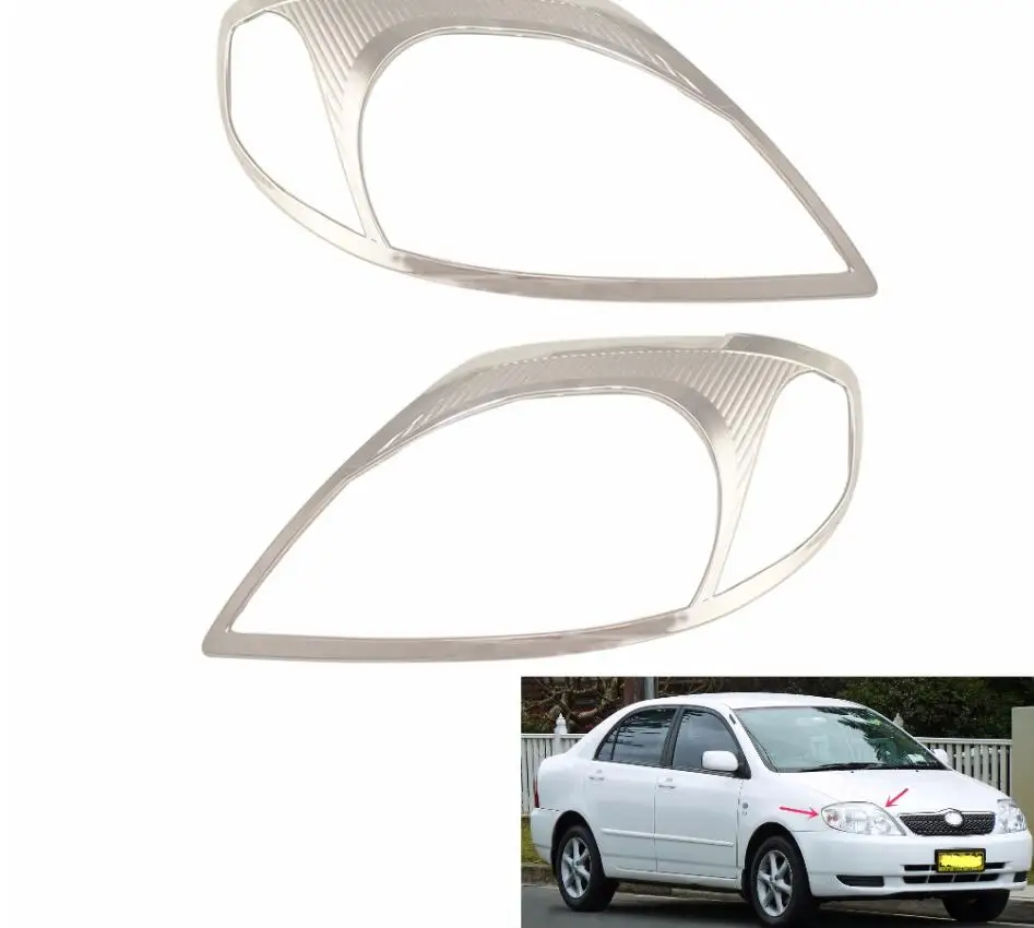 2 шт./компл. крышка передней фары автомобильные аксессуары для Toyota Corolla 2001 2002 2003 ABS