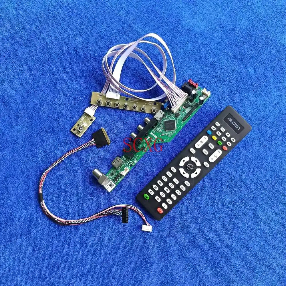 

Контроллер контроллера монитора AV VGA USB HDMI-совместимый сигнальный аналоговый 1024*600 ЖК светодиодный дисплей LED 40-Pin LVDS комплект подходит для ...