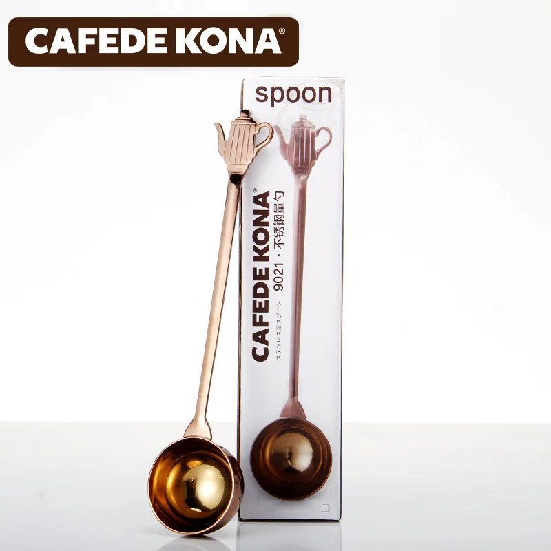 

Stainless Steel Measuring Spoon Teapot Shape Long Handle Spoon Coffee Bar Tool Easy To Measure Coffee Bean/coffee Powder