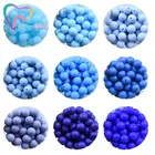 20 шт., силиконовые бусины для прорезывания зубов, 12-15 мм