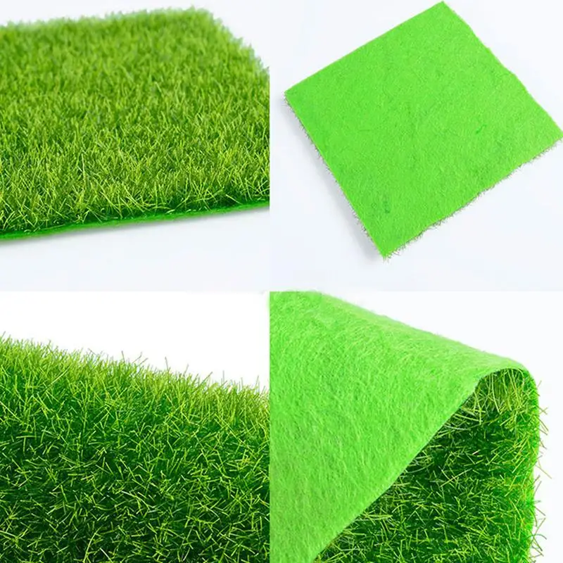 

Artificial Lawn Grass Miniature Garden Ornament DIY Mushroom Craft Pot Fairy Fake Moss For Wedding Xmas Party Decor 15*15cm