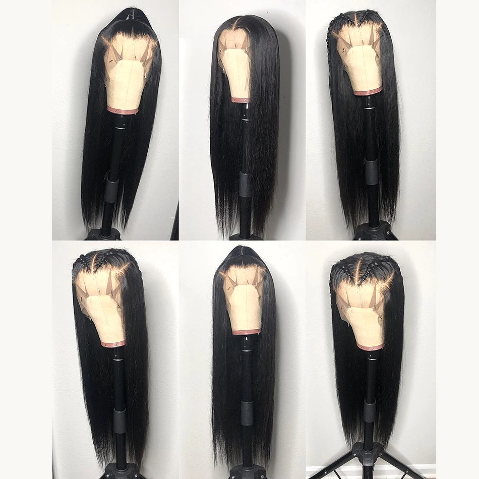 Rosabeauty, 28, 30 дюймов, длинные 360, кружевные передние парики, предварительно выщипанные с детскими волосами, бразильские прямые 13x6, кружевные передние парики из человеческих волос