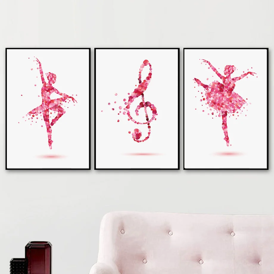 5D алмазная живопись розовая бабочка балерина вышивка картина скандинавский