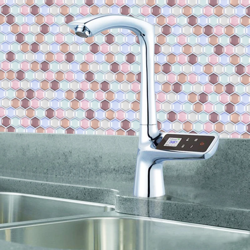 3D шестиугольная плитка наклейки для кухни ванной декоративные DIY настенные