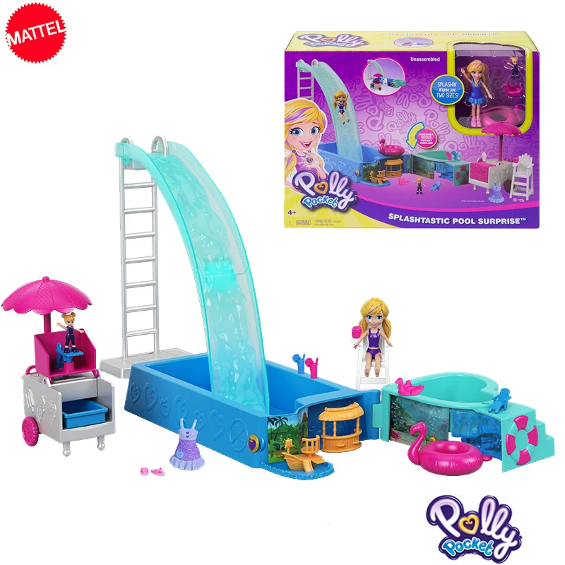 Оригинальный MATTEL Polly карманная девушка фото скрытый мир сюрприз коробка сокровищ