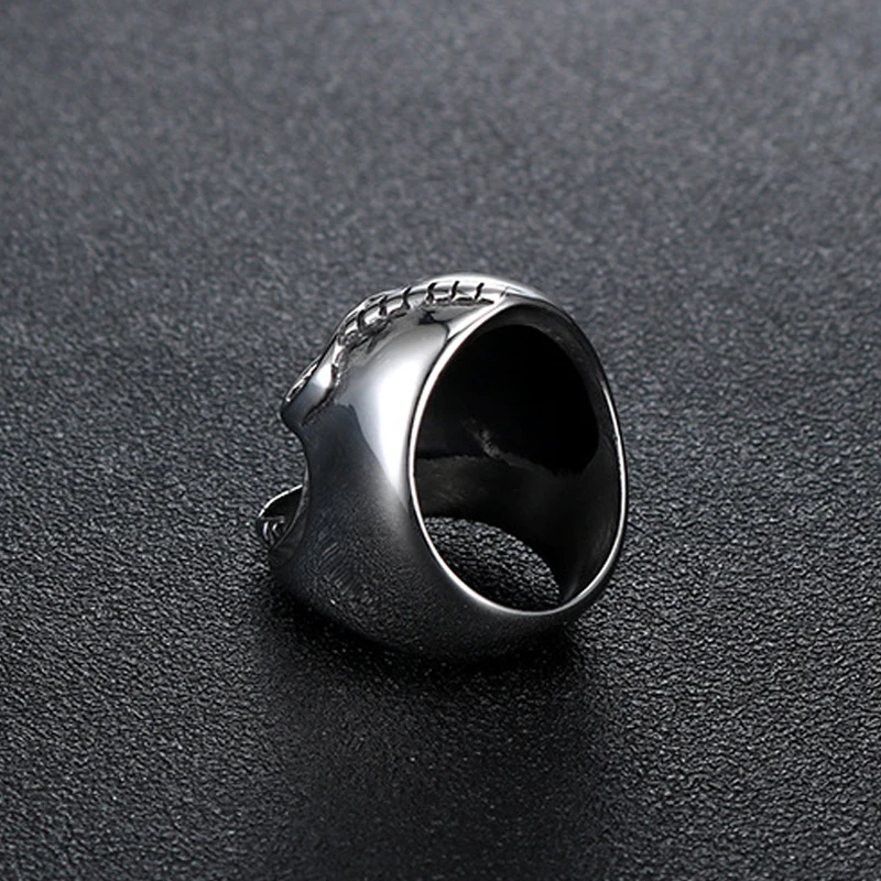 Кольца в стиле панк из нержавеющей стали с черепом призраком головой Мужской