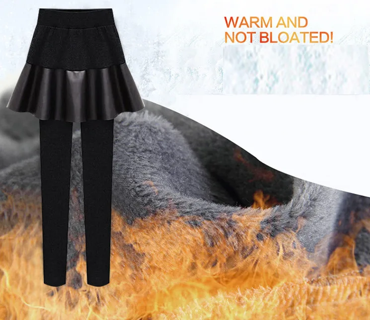 Женские Плиссированные леггинсы из искусственной кожи осенне зимние теплые