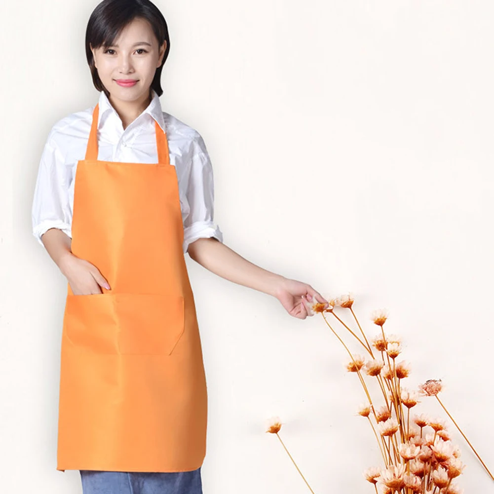 Противообрастающий Одноцветный кухонный фартук приготовление пищи для выпечки