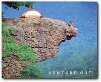 venture out cliff climbing motivational wall decor art print poster
