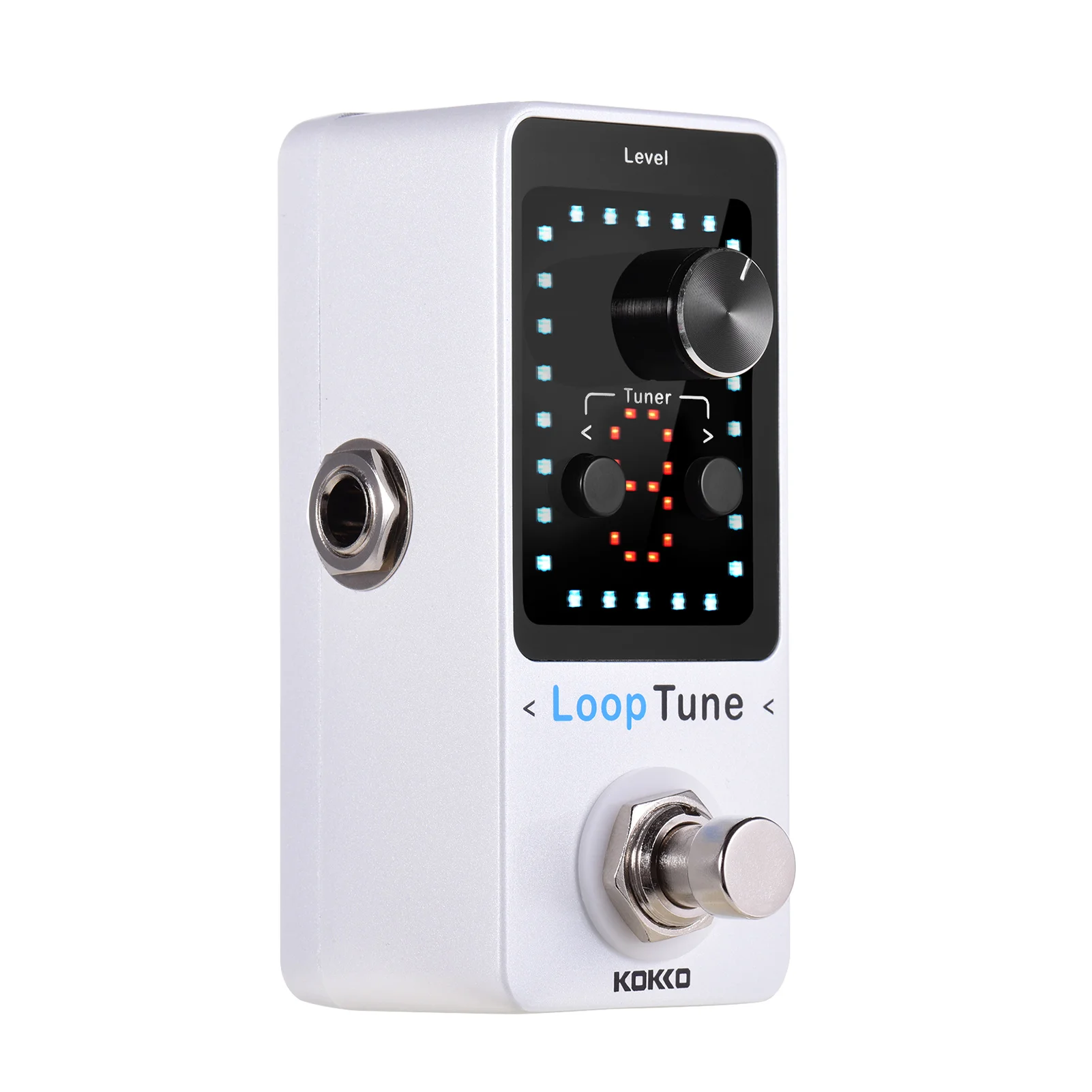 

KOKKO FLP-2T Effect Petal Tuner 9 Loop High Precision LED Display Guitar Effect Petal with Cable for Electric Guitar Bass Guitar