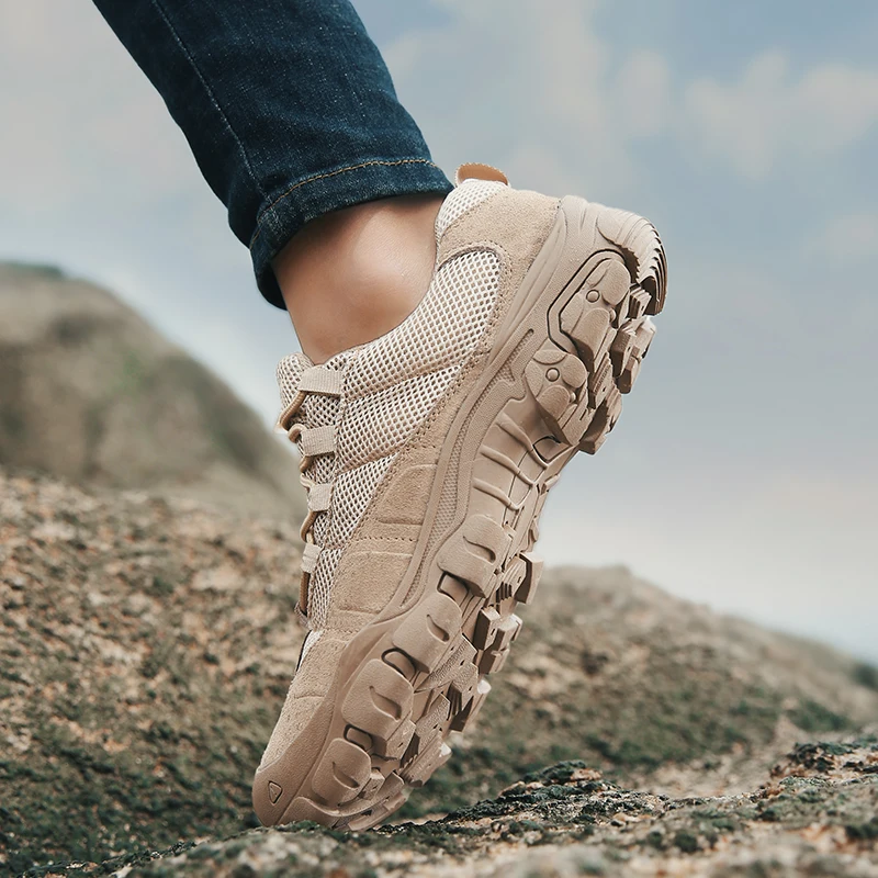 

Brand Mens Military Tactics Shoes Retro Mesh Breathable Hiking Shoes Desert Boots Male Rapid Respon Hunting Outdoor Sneakers Men