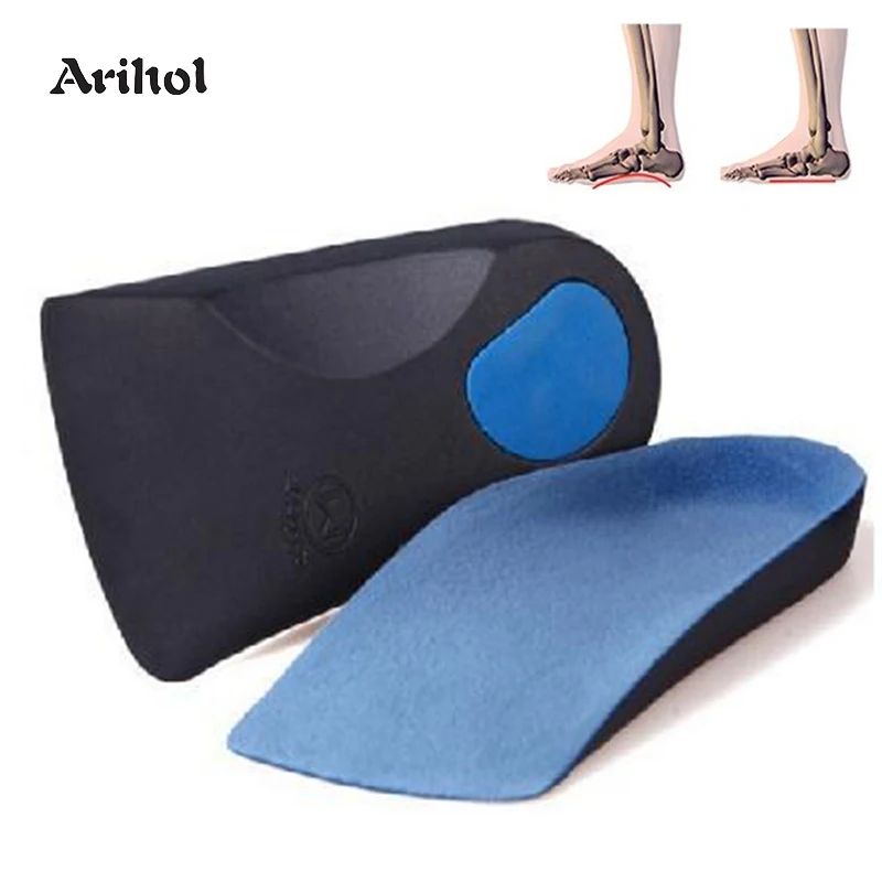 Unisex 3/4 Orthotics Arch Support Heel Pad for Flat Feet Correction, Plantar Fasciitis Insert Heel Spur EVA Insoles Foot Care