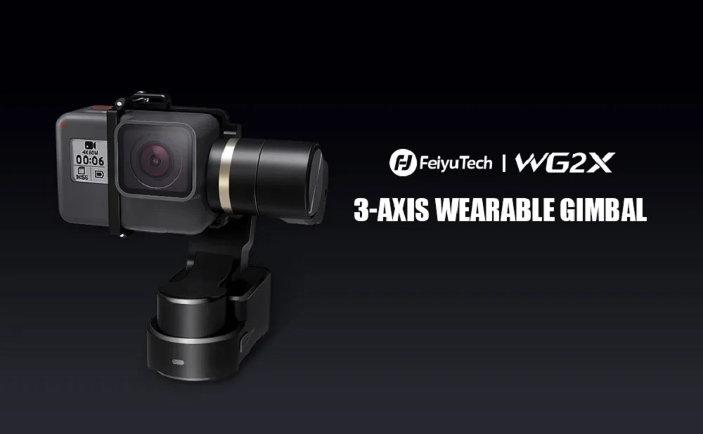 FeiyuTech WG2X 3-осевой встроенная, носимая экшна Камера карданный стабилизатор для экшн-камеры GoPro HERO 7/6/5/4/Session sony RX0 какие-нибудь похожие Размеры Камера s