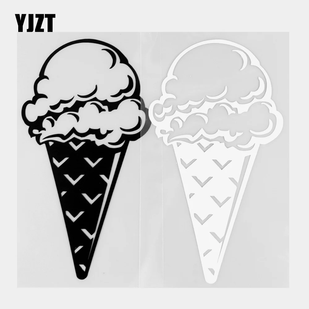 Интересные креативные автомобильные наклейки YJZT с мороженым 8 × 14 см изысканная