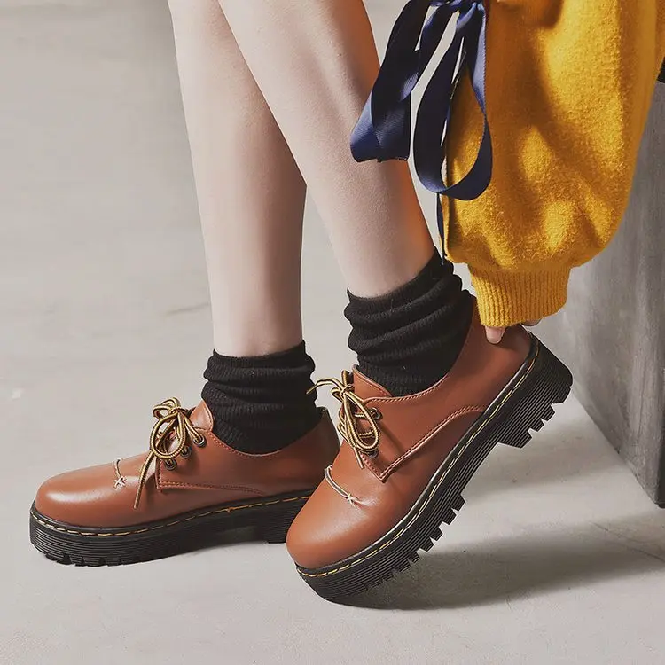 Студенческая обувь теплая для колледжа униформа JK из искусственной кожи в