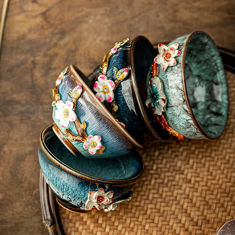 Эмалированная чайная чашка Цзиндэчжэнь фарфоровая для дегустации чая домашняя