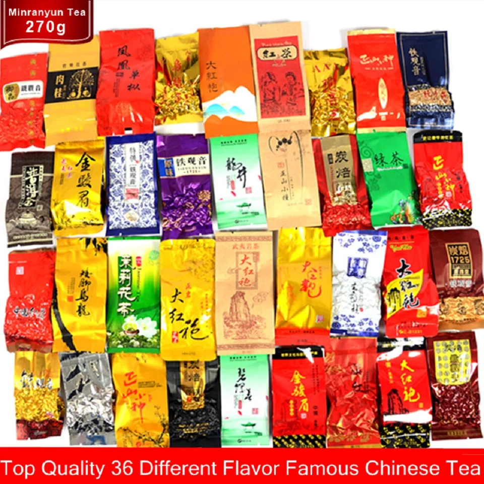 36 Different Tea Including Oolong Pu-erh Black Green Herbal Flower Tea Gift 250g Chinese Premium Quality Tea