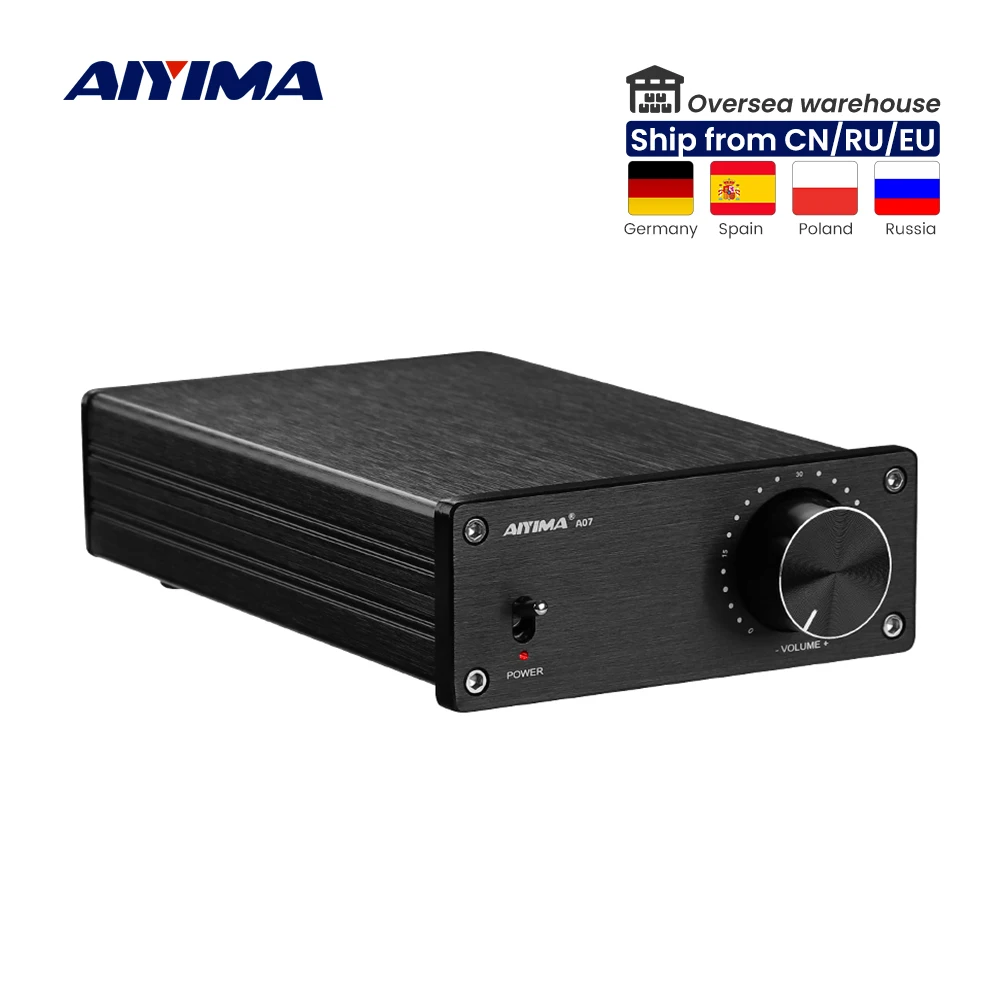 Усилитель мощности AIYIMA A07 TPA3255 300Wx2 A03 усилитель сабвуфера A05 TPA3221 Bluetooth APTX A04 TPA3251