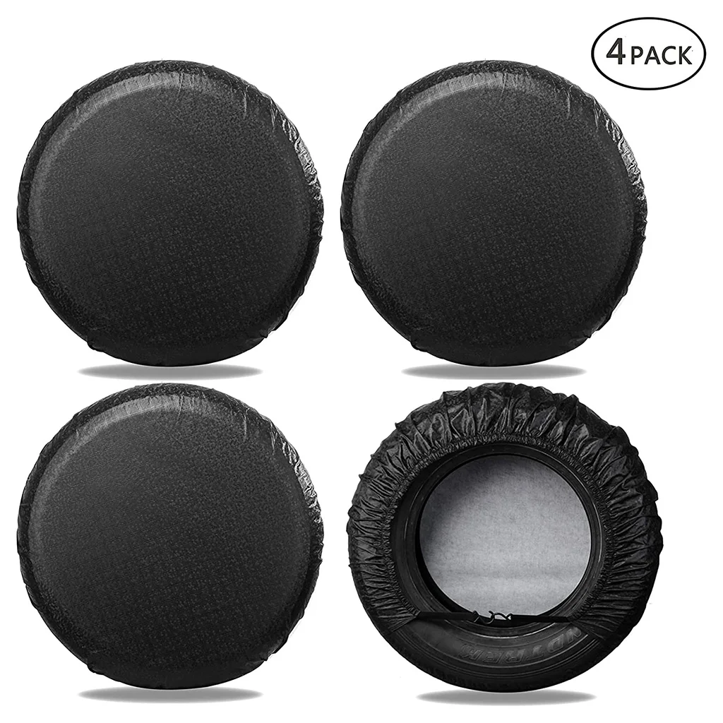 

4pcs Car RV Wheel Tire Cover Protector Rain Snow Protector Waterproof 24''-26''