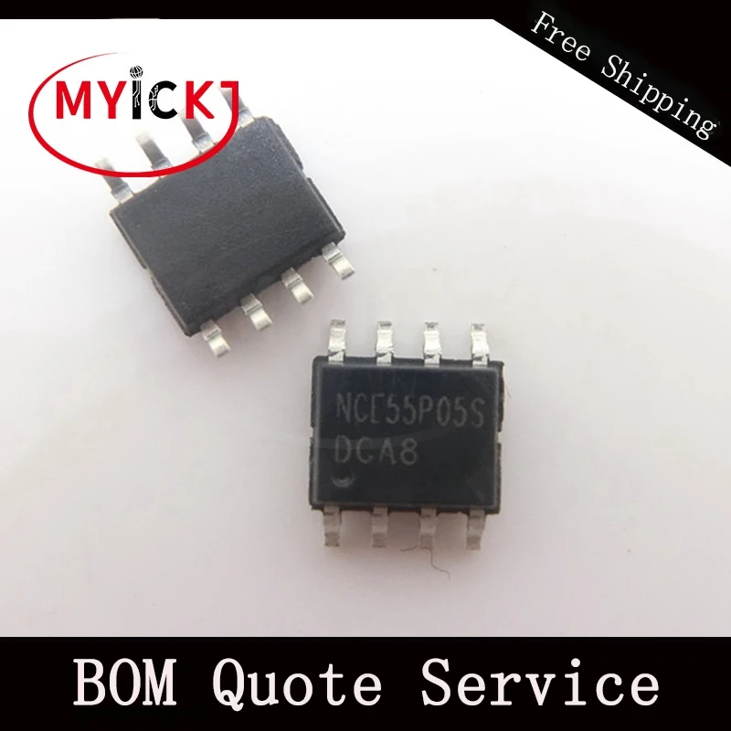 10 шт. NCE55P05S SOP8 NCE P-Channel режим повышения мощности MOSFET микросхема | Лампы и освещение