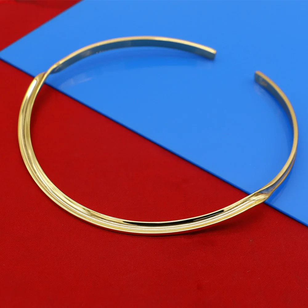 Богемное женское ожерелье из серебра 925 пробы с Collar-41cm-открытым золотым воротником-Украшения для тела-Рождественские подарки для женщин