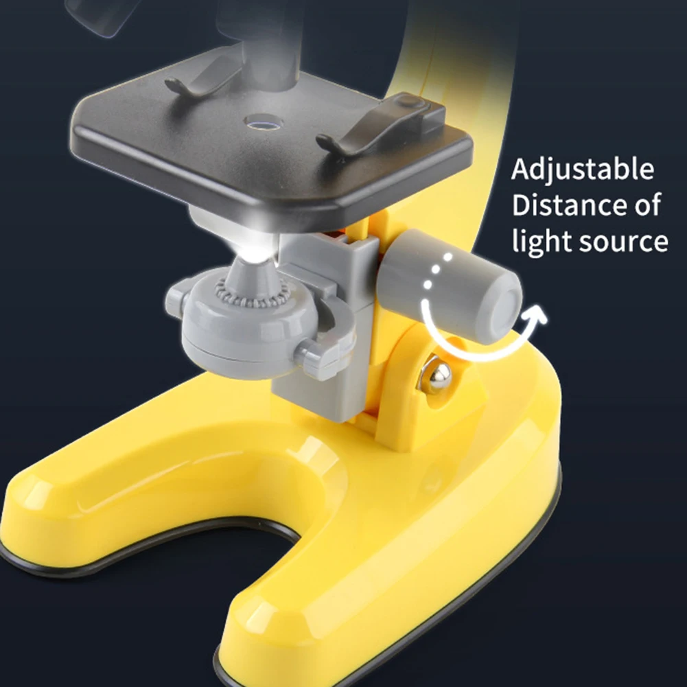 

1200X Simulation Microscope Kit Kids HD Educational Toys Puzzle with LED