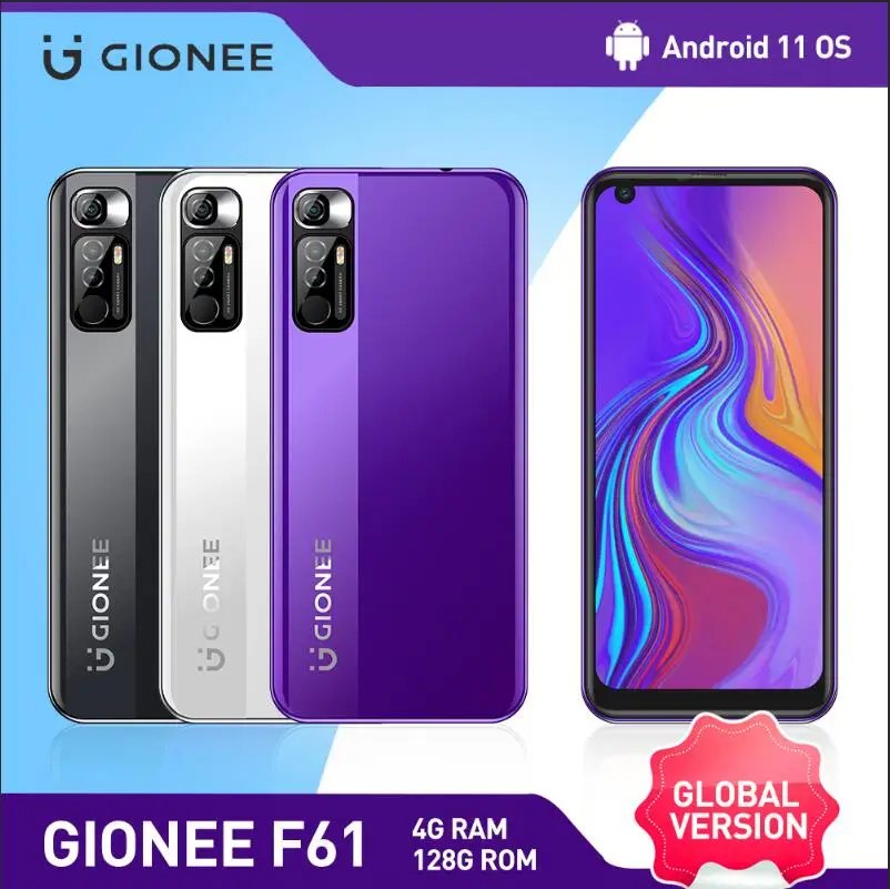 

GIONEE P61 мобильный телефон, восьмиядерный смартфон, 6,8 дюйма, HD IPS экран, Android 11, 4G RAM, 128G ROM, Helio P60, 13 МП, задняя камера, 4800 мАч